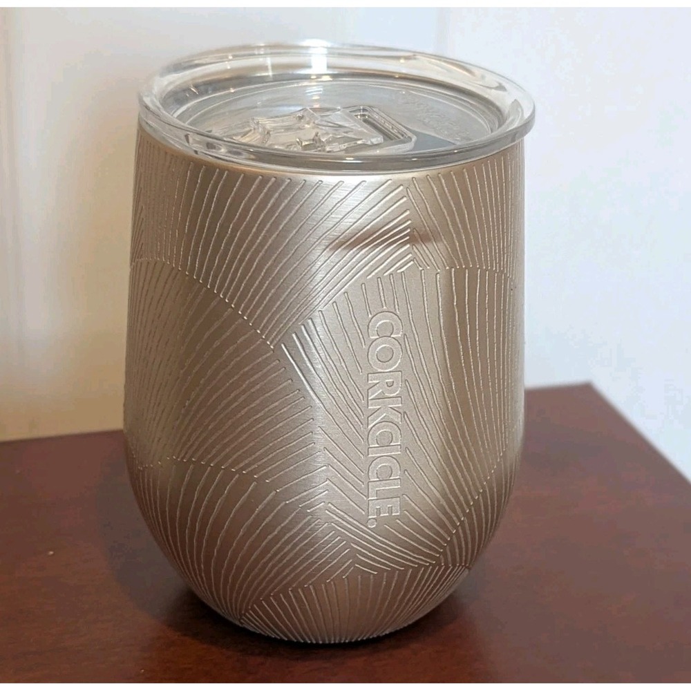 Corkcicle 12 oz Insulated Stainless Steel Stemless Tumbler Champagne Dream